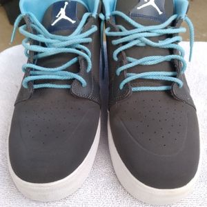 Air Jordan AJ V1 Chukka (White,Blue,Grey) (11.5)
